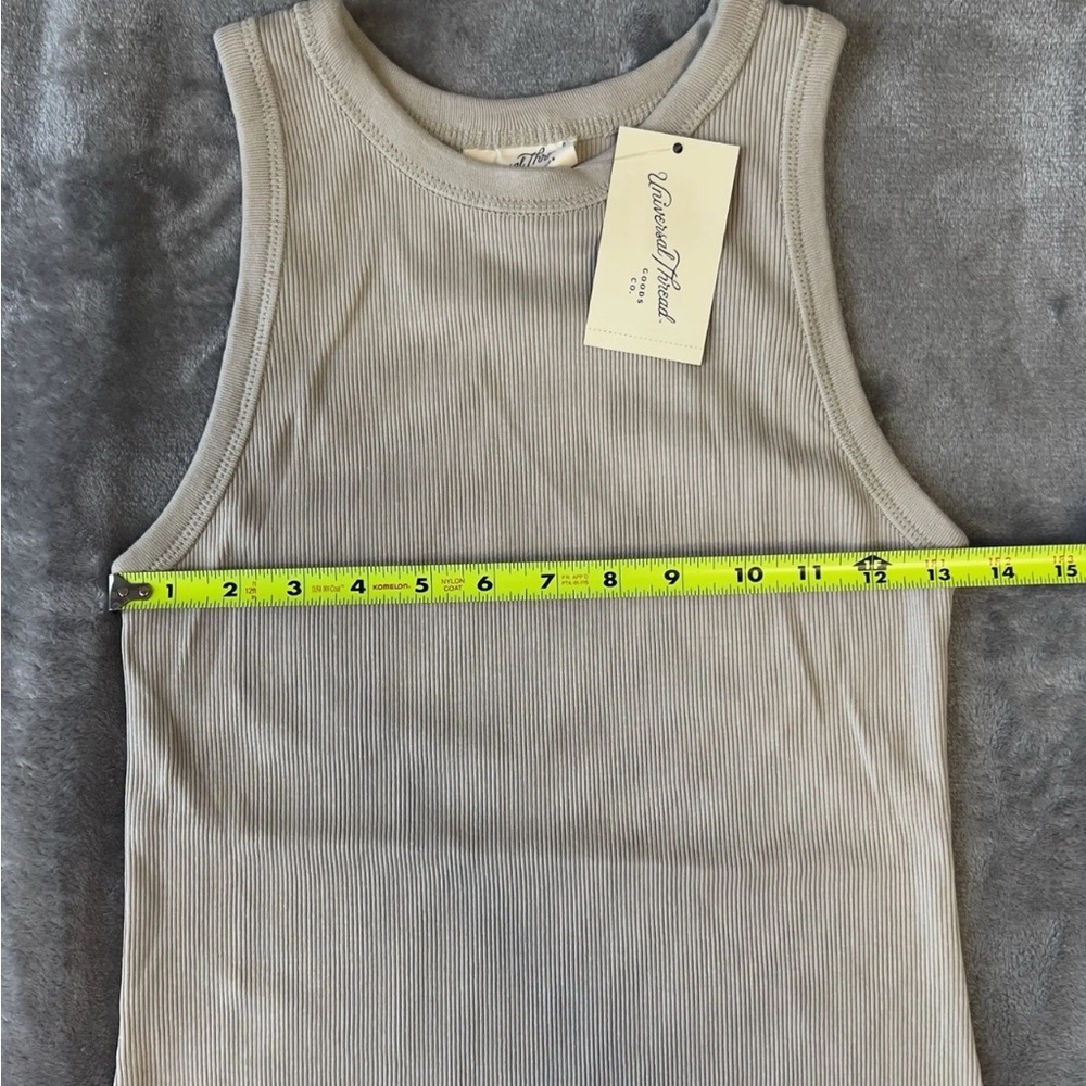Universal Thread Taupe Rib-Knit Maxi Bodycon Dress Size Medium - Picture 5 of 8